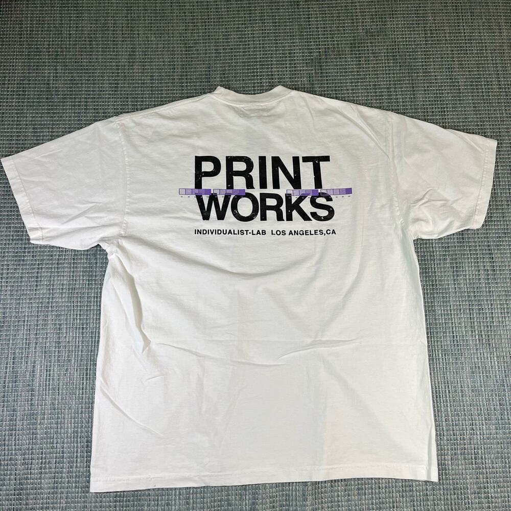Individualist Print Works T Shirt White Mens Sz 2XL New
